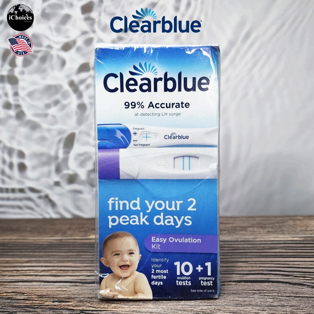[Clearblue] Easy Ovulation Kit 10+1 Test ชุดทดสอบการตั้งครรภ์แบบจุ่ม ที่ตรวจครรภ์ อุปกรณ์ทดสอบการตกไ