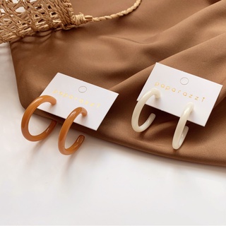 พร้อมส่ง...ต่างหูห่วงน้ำตาล