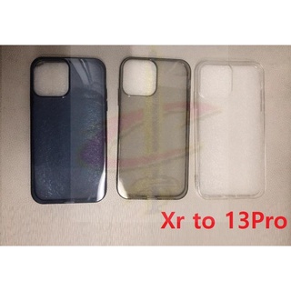 เคสไโฟน Xr บอดี้ 14Pro เคสสำหรับเครื่อเปลี่ยนบอดี้ เคส Xr to 13 Pro กล้องใหญ่ มีโลโล้ครอบกล้องตรงรุ่น กล้องใหญ่