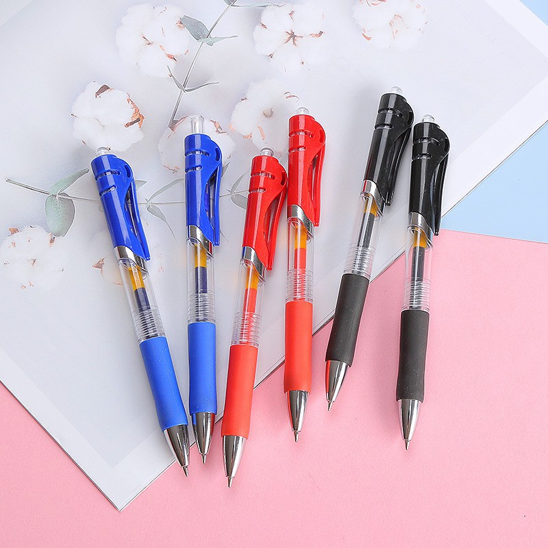 🔥【สินค้าพร้อมส่ง】🔥ปากกาเจล มี 3 สีให้เลือก 0.5mm หัวเข็ม ปากกาหัวเข็ม ปากกาน้ำเงิน ขนาดหัวปากกา 0.5m  เครื่องเขียน