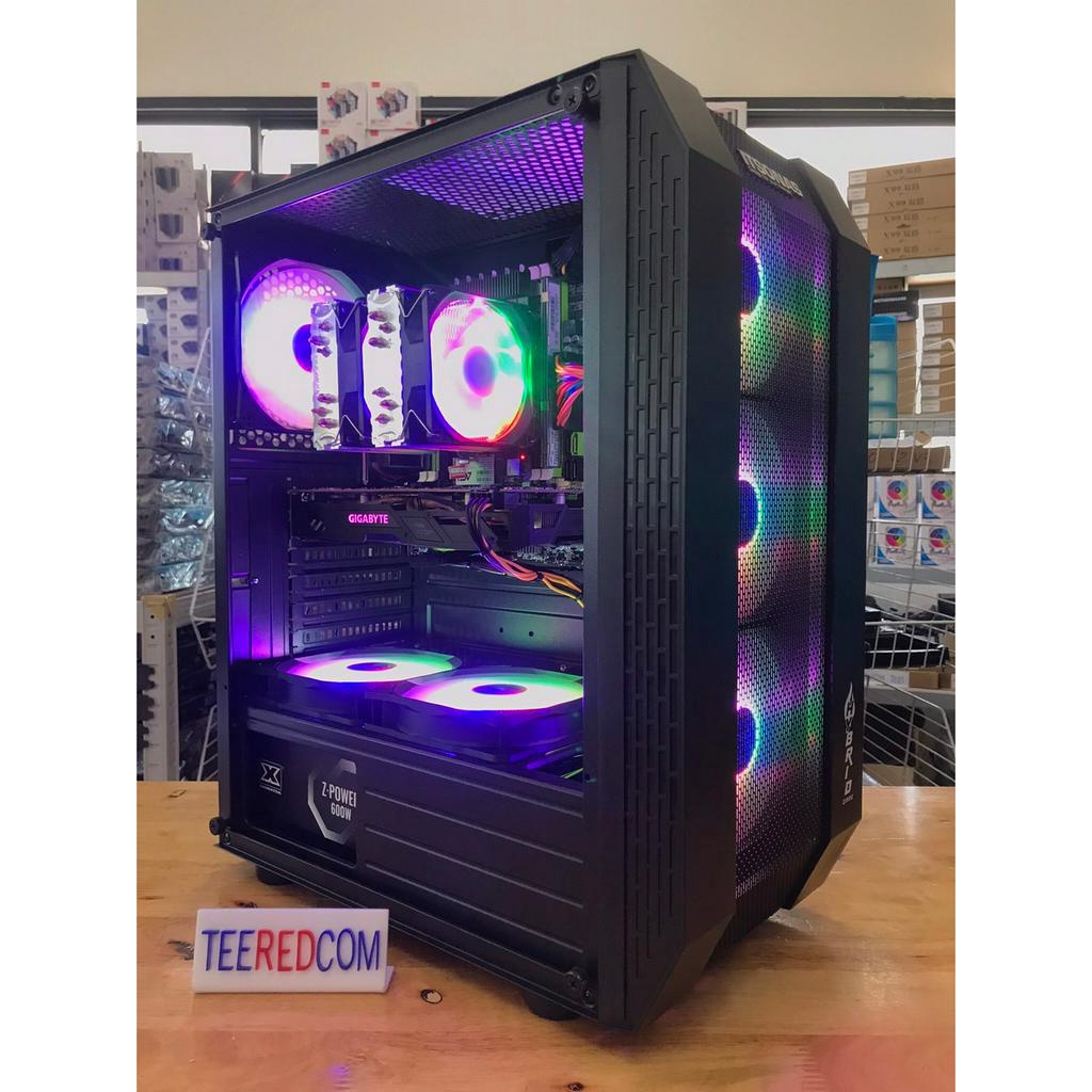 คอมเล่นเกมส์ ทํางาน ตัดต่อ เเรงๆ  CPU E5 2690V2 10C 20T Turbo 3.6Ghz/RAM 16GB/RX 570 4GB/ SSD M.2 Nv