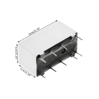 5V รีเลย์คอยล์ Bistable Latching DPDT 2A 30VDC 1A 125VAC HFD2