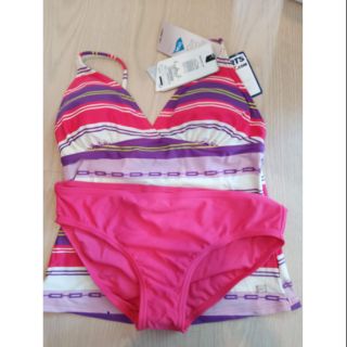 แท้!!  speedo ชุดว่ายน้ำบิกินี สีสันสดใส มี3ลาย แบรนด์เนม(แท้100%)bikini 2 piece wimsuit beach  bikini swimwear pink