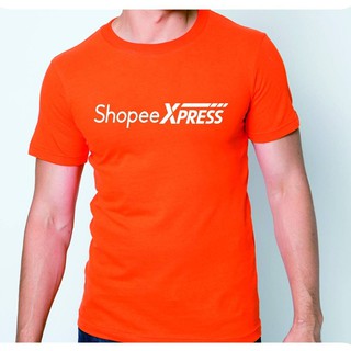 เสื้อShopee express เสื้อยืด เกรดพรีเมี่ยม Cotton 100% สกรีนแบบเฟล็ก PU สวยสดไม่แตกไม่ลอก ส่งด่วนทั่วไทย