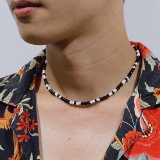 สร้อยคอ สร้อยคอลูกปัด โทนสีทะเล สไตล์เกาหลี ไอเทมไปทะเล สุดเก๋