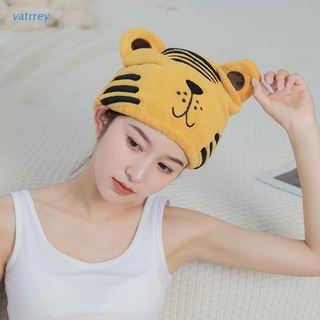Va หมวกผ้าขนหนูผ้ากํามะหยี่ลายการ์ตูนน่ารักสําหรับเด็กผู้หญิง