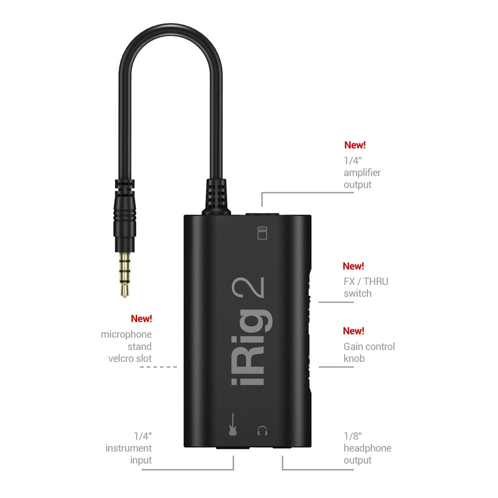 IK Multimedia iRig 2 guitar interface สามารถใช้ได้ทั้ง iOS และ Android ...