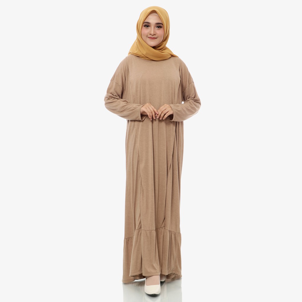 LLANEZA Leela Maxi Dress สีกากี