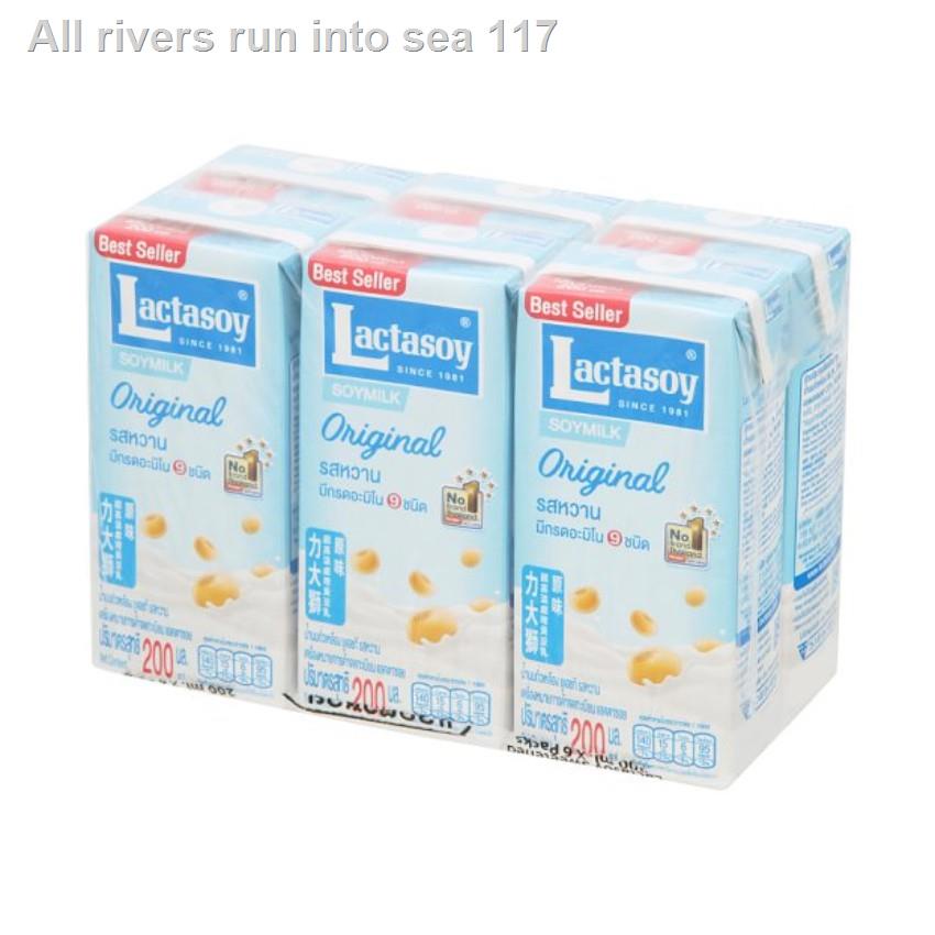 ☼℗☈LACTASOY แลคตาซอย น้ำนมถั่วเหลือง ยูเอชที รสหวาน 200มล. x 6 กล่อง