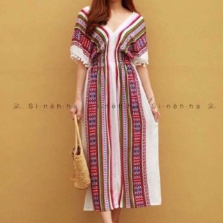 Maxi dress, เดรสโบฮิเมี่ยน