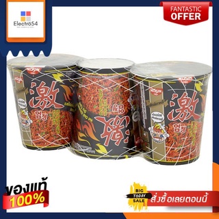 นิสชินคัพรสไก่เผ็ดเกาหลี71ก  แพ็ค 3NISSIN CUP KOREAN HOT CHILLI CHICK71G. PACK 3