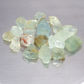 พลอย ก้อน ดิบ อะความารีน แท้ ธรรมชาติ ( Natural Aquamarine ) หนักรวม 50 กะรัต