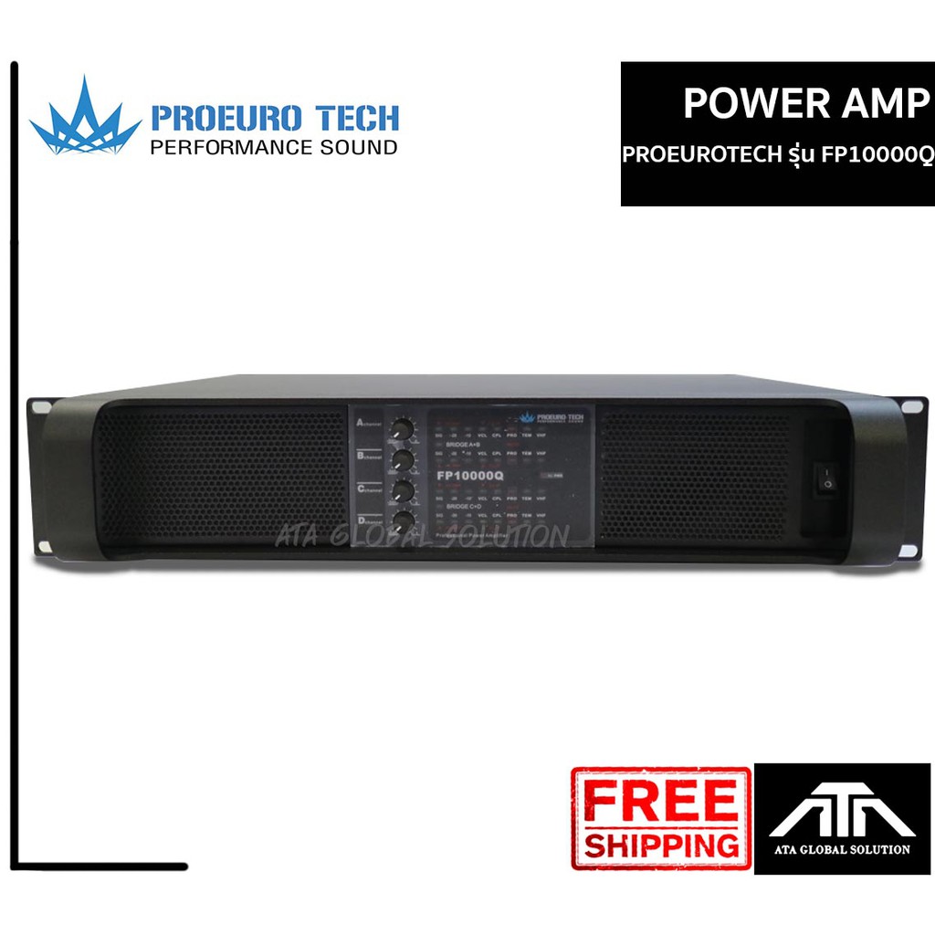 New 2024 PROEUROTECH FP10000Q 4CH Poweramp แท่นขยายเสียง เพาเวอร์แอมป์ โปรยูโรเทค FP-10000Q
