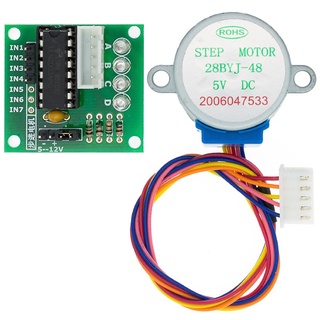 สเต็ปมอเตอร์เกียร์ DC 5V 4 เฟส 28YBJ-48 และบอร์ดไดรเวอร์ ULN2003 ULN2003 PIC MCU DIY