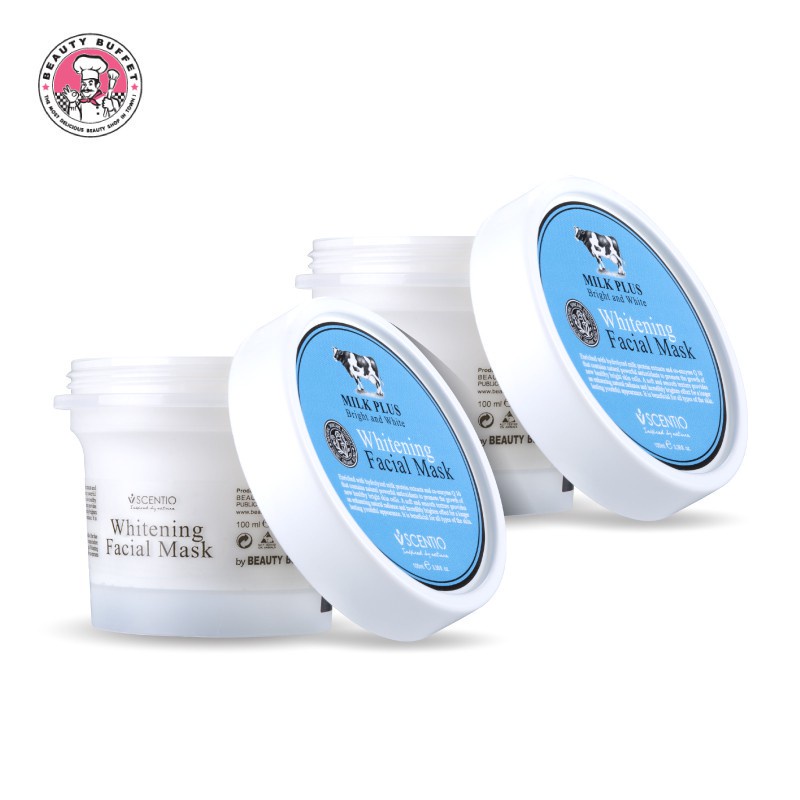 [ซื้อคู่ราคาพิเศษ] BEAUTY BUFFET SCENTIO MILK PLUS WHITENING Q10 FACIAL MASK - (100ML.)