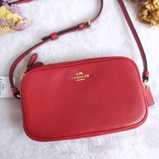 Coach double zip crossbody สะพายข้างคูลๆ มีสีดำ ขาว น้ำตาล แดง