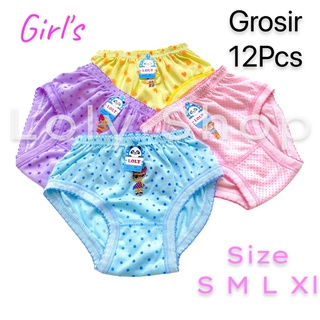 12 PCS Celana Dalam Anak Perempuan DIM DIM / Grosir CD anak Wanita Murah