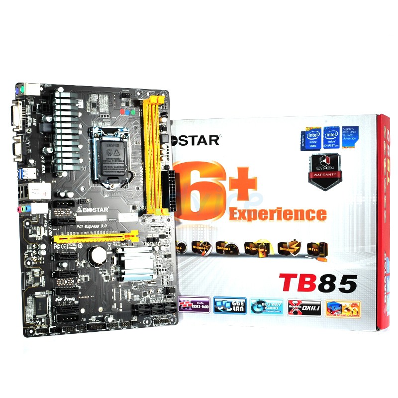 Biostar TB85 Intel B85 LGA1150 เมนบอร์ด พร้อมแผ่นหลัง