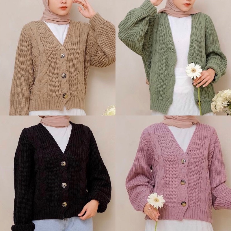 Aiko CARDIGAN by EDMEE OUTFIT (เสื้อไหมพรมแจ็คเก็ต)