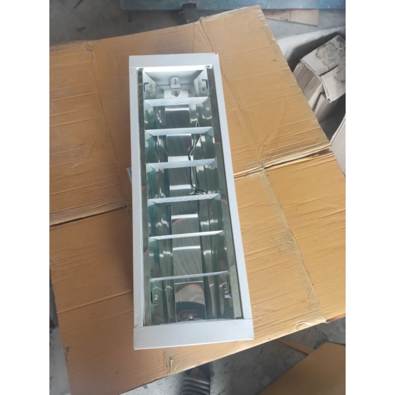 โคมตะแกรง 1x18W(1*9w Led) ติดลอยและฝังฝ้า Reflector สะท้อนแสงแบบเงา (ยาว60ซม.)