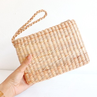 คลัทช์ กระเป๋าคล้องมือ กระเป๋าคลัทช์สาน กระเป๋าผู้หญิง Rustic Clutch Bag - Wicker Bamboo Clutch Bag