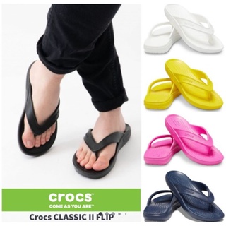 Crocs รองเท้าแตะคลาสสิก แบบพลิกได้ สําหรับชาย และหญิง