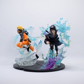 ฟิกเกอร์ Naruto Fierce Battle Sasuke Vs Uzumaki Naruto Helix Maru Battle Scene Boxed สําหรับตกแต่งบ้าน