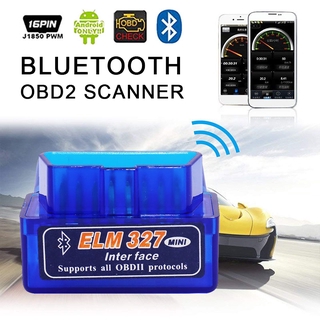 Obd2 เครื่องสแกนเนอร์บลูทูธสําหรับเครื่องสแกนเนอร์ 16 Pin Code Reader ELM327 V1.5 OBDII