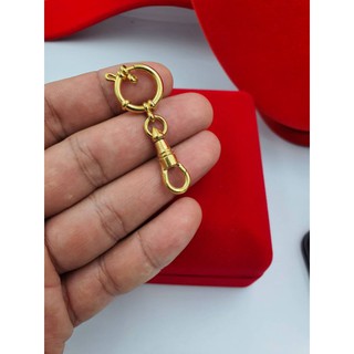 รังดุม พร้อมก้ามปูสปริงงานทองเลเซอร์ SL0009 แบบที่ 2  แขวนพระเครื่อง สร้อยพระ แหนบพระ ก้ามปูสปริง