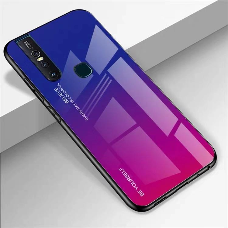 Case Vivo V15 กันรอย กันกระแทก เคสโทรศัพท์มือถือ วีโว่ วี V15 กระจกสองสี เงาไล่สี ขอบนิ่ม TPU CASE ส่งจากไทย