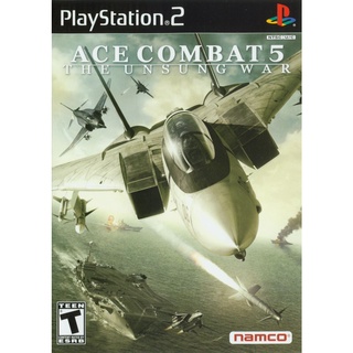 แผ่นเกมส์ PS2 ACE COMBAT 5 the unsung war แผ่นปั้ม ปลายทางได้