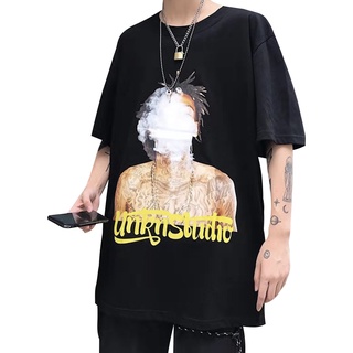 เสื้อยืดผ้าฝ้ายพิมพ์ลายแฟชั่น ‘’Wiz Khalifa” เสื้อยืด สตรีทโอเวอร์ไซส์ Wiz Khalifa Oversized T-Shirt