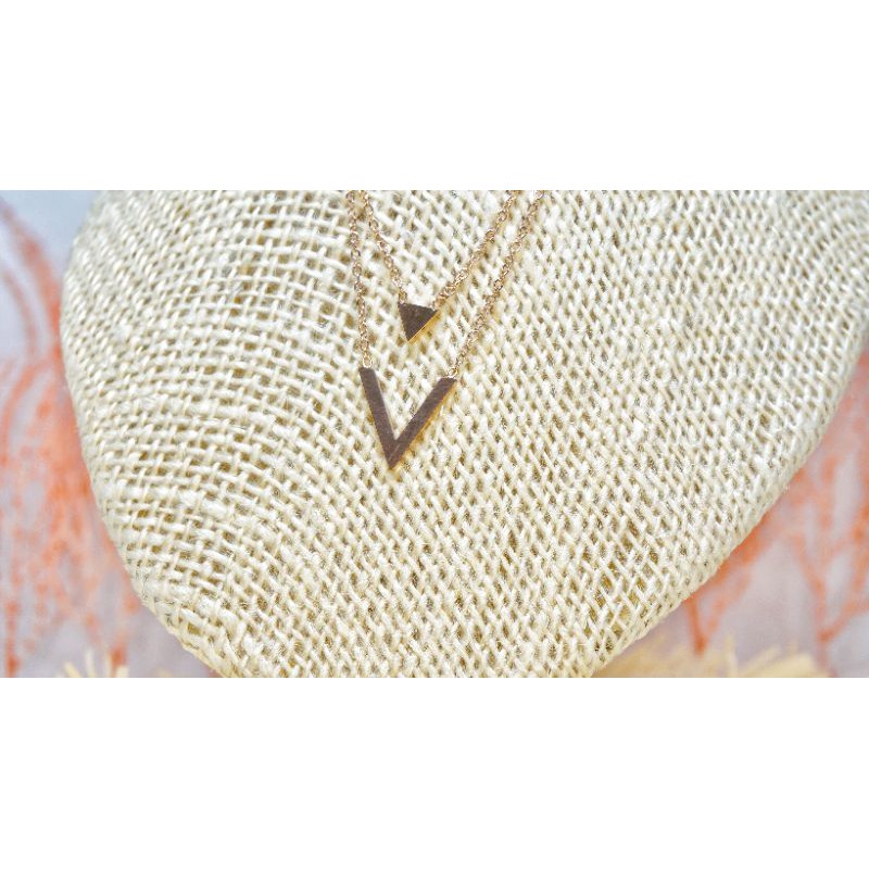[REASAN] Triangul NECKLACE - สร้อยคอไทเทเนียม - FOREVER ANTI RUST - รหัส ICK0007
