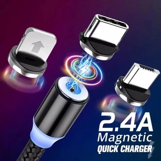 อะแดปเตอร์สายชาร์จ Type C Micro USB C แม่เหล็ก ทรงกลม 5 ชิ้น