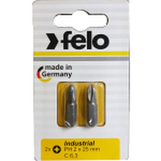 FELO ชุดดอกไขควงหัวแฉก แบบสั้น PH2  รุ่น 10271  เฟลโล่แท้Germany