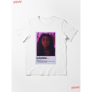 printเสื้อยืดแฟชั่นพิมพ์ลายNew EUPHORIA (zendaya) Essential T-Shirt ผู้หญิง ดพิมพ์ลาย ดผ้าเด้ง คอกลม cotton ความนิยม dis