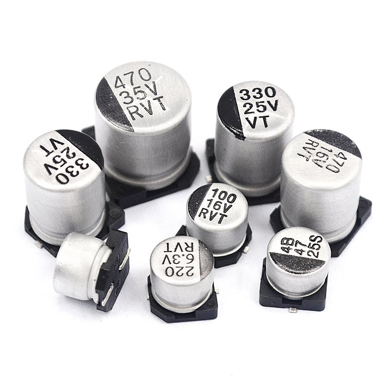 ชิปอลูมิเนียม Electrolytic Capacitor SMD 16V 25V 35V 50V 100UF 220UF 470UF 47UF GUWB