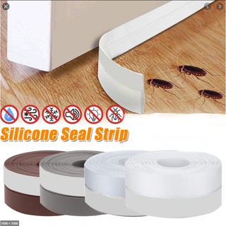 Door Window Silicone Sealing Strip Self Adhesive Soundproof Rubber Seal Strip Insect Proof Gap Seal