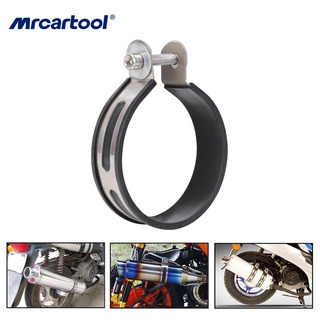 MRCARTOOL รถจักรยานยนต์ท่อไอเสียหนีบ 100 มม. อุปกรณ์เสริมการปรับเปลี่ยนรถจักรยานยนต์ท่อไอเสียหนีบยึดแหวนฝังสแตนเลสห่วงอุปกรณ์เครื่องมือรถจักรยานยนต์