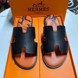 รองเท้าแตะ HERMèS IZMIR SANDAL แบบสวมหนังแท้💯