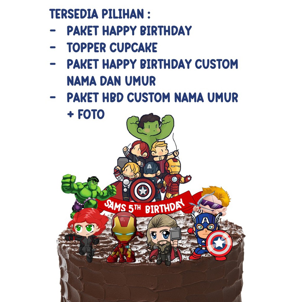 AVENGERS CAKE TOPPER / AVENGERS / TOPPER
