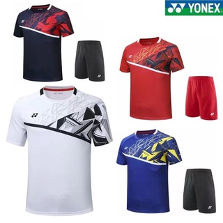 Yonex เสื้อแบดมินตัน แขนสั้น แบบแห้งเร็ว สําหรับผู้ชาย และผู้หญิง