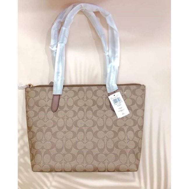 ♥️Coach 4455 Zip Top Tote In Signature