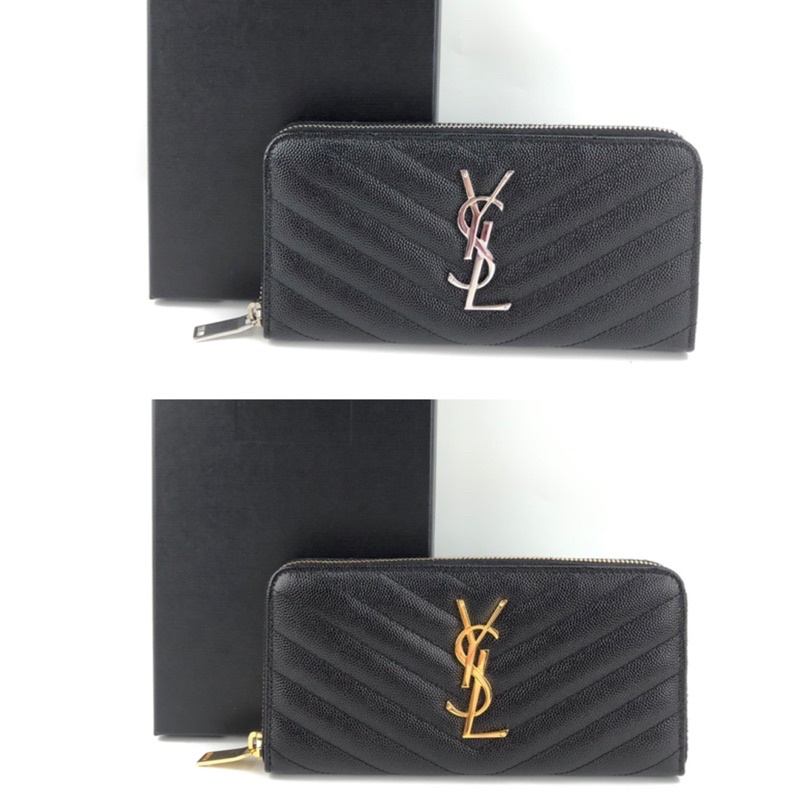 🔆สอบถามstockก่อนกดสั่ง🔆 Ysl Saint Laurent long zippy wallet / zip around กระเป๋าสตางค์ ใบยาว ซิปรอบ ของแท้ ส่งฟรี EMS