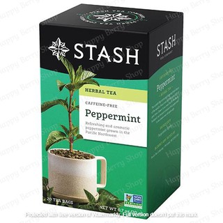 ชาสมุนไพรไม่มีคาเฟอีน STASH Herbal Peppermint ชาเปปเปอร์มิ้นต์ 1 กล่อง 20 ซอง🍵 ชาอเมริการสแปลกใหม่✈