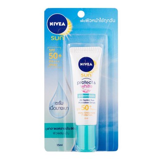 NIVEA Sun Protect &amp; White Oil Control นีเวีย ซัน โพรเทค แอนด์ ไวท์ SPF50 PA++ เซรั่มกันแดด ลดความมันบนใบหน้า 15ml.