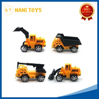 Baby toys car ของเล่นรถเด็ก เครื่องขุดดึงกลับ4pc set (WJ4)