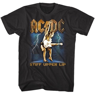 ย้อนยุคเสื้อยืดผ้าฝ้าย แขนสั้น พิมพ์ลายวงร็อค วงร็อค คอนเสิร์ต ACDC สําหรับผู้ชาย LGddbo71BLindf15S-5XL