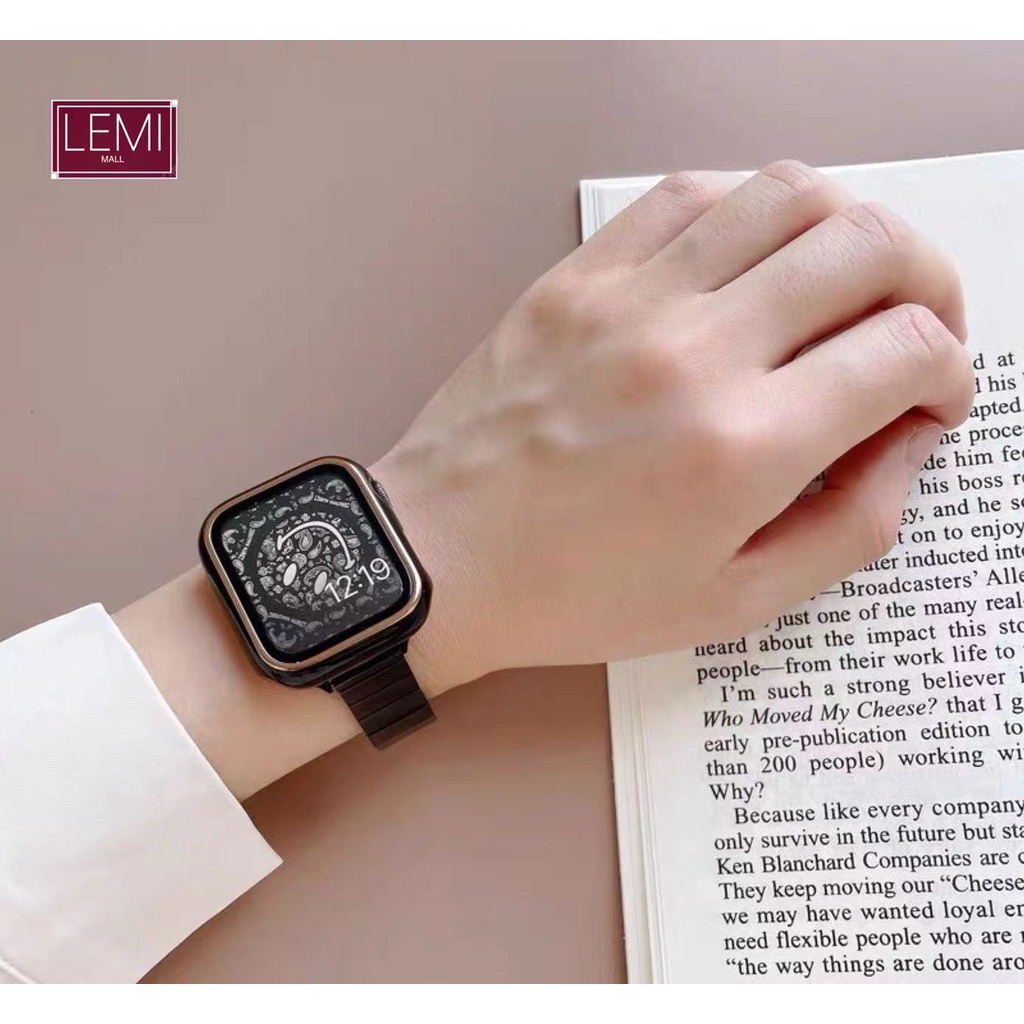สาย 49/41/42/46/45mm สไตล์นาฬิกาสำหรับ iWatch 10 9 ultra 8 7 6 SE 5 4 สแตนเลส,สายสําหรับ Apple Watch Parisเงิน