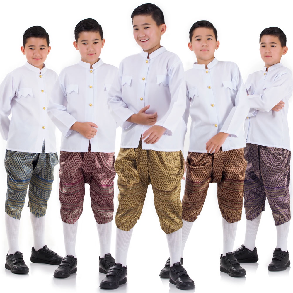 ชุดไทยเด็กผู้ชาย ชุดพี่หมื่นราชปะแตนเด็ก